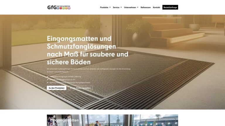 Screenshot Website GfG Group Floor Grid GmbH ()