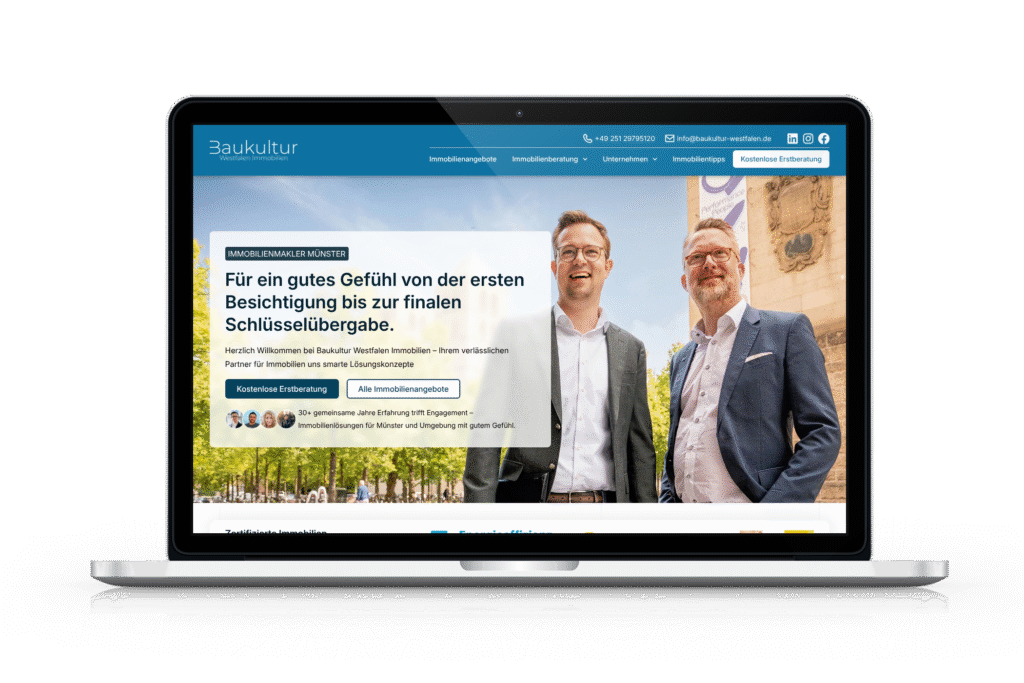 Homepage Baukultur Westfalen Immobilien GmbH