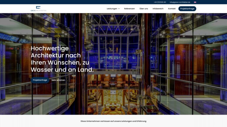 Screenshot Website Greve Architekten ()