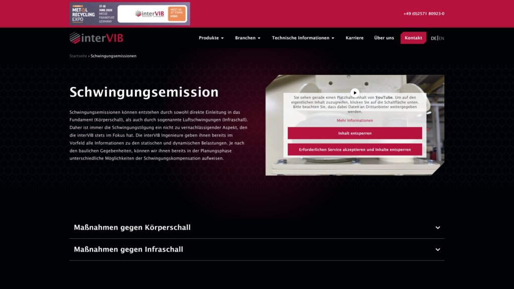 Screenshot Website interVIB GmbH ()